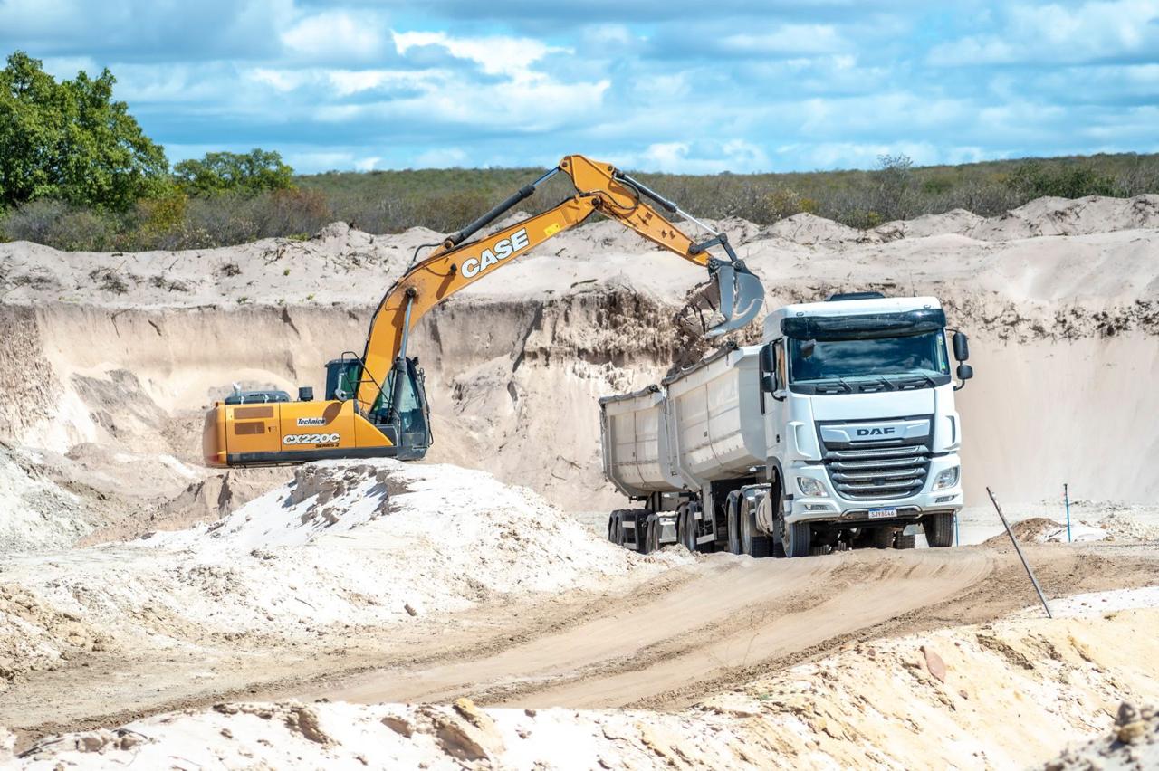 Pátio de areia do Atacadão de Areia em Irecê